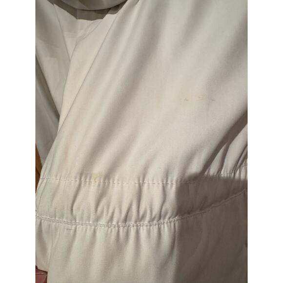 1 Madison Soft White Spring Coat, with Soft Cotton Striped Lining - Picture 9 of 9